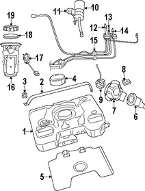 Foto de Soporte Tanque de Combustible Original para Dodge Viper  Viper Marca CHRYSLER Nmero de Parte 5290089AC