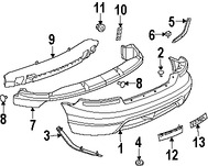 Foto de Absorbedor de impacto de gomaespuma del parachoque Original para Dodge Viper Marca CHRYSLER Nmero de Parte 5029164AA