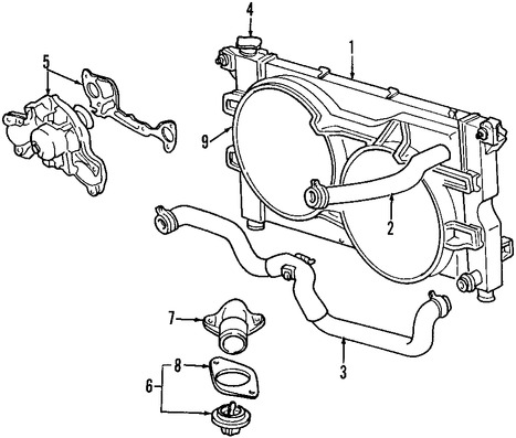 Foto de Empacadura del Termostato del Refrigerante Original para Dodge Mitsubishi Plymouth Eagle Chrysler Marca CHRYSLER Nmero de Parte MD184011