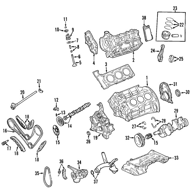 Foto de Empacadura de la culata Original para Jeep Grand Cherokee 2007 Marca CHRYSLER Nmero de Parte 68039437AA