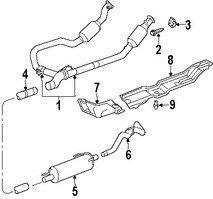 Foto de Tubo del escape Original para Dodge Ram 1500 2004 2005 Marca CHRYSLER Nmero de Parte 55366750AD