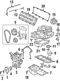 Foto de Empacaduras Cubierta de Correa del Tiempo Original para Dodge Jeep Chrysler Marca CHRYSLER Nmero de Parte 53021521AD