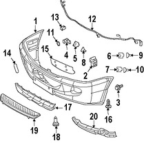 Foto de Cubierta del parachoques Original para Dodge Sprinter 2500 2007 2008 2009 Dodge Sprinter 3500 2007 2008 2009 Marca CHRYSLER Nmero de Parte 1KR89P01AB