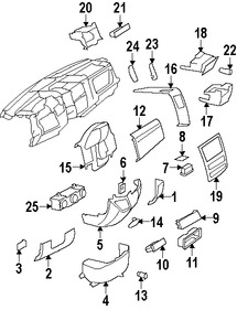 Foto de Cubierta de Panel de Instrumentos Original para Dodge Sprinter 2500 2007 2008 2009 Dodge Sprinter 3500 2007 2008 2009 Marca CHRYSLER Nmero de Parte 68004765AA