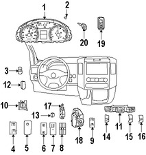 Foto de Interruptor de faro Original para Dodge Sprinter 2500 2009 Dodge Sprinter 3500 2009 Marca CHRYSLER Nmero de Parte 68010503AA