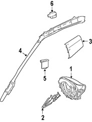 Foto de Cable Espiral Bolsa de Aire Original para Dodge Sprinter 2500 2007 2008 2009 Dodge Sprinter 3500 2007 2008 2009 Marca CHRYSLER Nmero de Parte 68029347AA