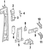 Foto de Refuerzo de Pilar B de Carroceria Original para Dodge Sprinter 2500 2007 2008 2009 Dodge Sprinter 3500 2007 2008 2009 Marca CHRYSLER Nmero de Parte 68008526AA