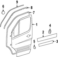 Foto de Protector contra Intemperie Cristal de Puerta Original para Dodge Sprinter 2500 2007 2008 2009 Dodge Sprinter 3500 2007 2008 2009 Marca CHRYSLER Nmero de Parte 68009959AA