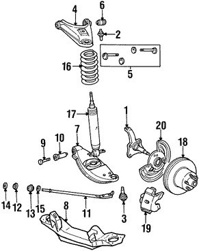 Foto de Buje De Brazo De Control Trasero Original para Dodge Marca CHRYSLER Nmero de Parte 3898896