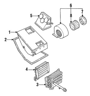 Foto de Conuunto de Motor de Ventilador Original para Dodge B150 Dodge B250 Dodge B350 Dodge B1500 Dodge B2500 Dodge B3500 Marca CHRYSLER Nmero de Parte 4361289