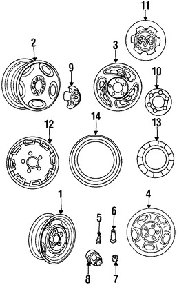 Foto de Tapon / Tapacubo / Taza de la Rueda Original para Dodge B150 Dodge B1500 Dodge B250 Dodge B2500 Dodge B350 Dodge B3500 Marca CHRYSLER Nmero de Parte 52057786