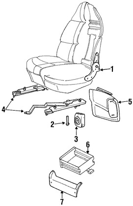 Foto de Cubierta de Riel de Asiento Original para Dodge B1500 1995 Dodge B2500 1995 Dodge B3500 1995 Marca CHRYSLER Nmero de Parte 5DN69RB7