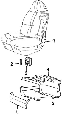 Foto de Cubierta de Riel de Asiento Original para Dodge B1500 1995 Dodge B2500 1995 Dodge B3500 1995 Marca CHRYSLER Nmero de Parte 5DN68RB7