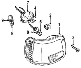 Foto de Zcalo de Luz Trasera Original para Dodge B150 Dodge B250 Dodge B350 Dodge B1500 Dodge B2500 Dodge B3500 Marca CHRYSLER Nmero de Parte 3764160