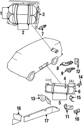 Foto de Sensor de Presin de Combustible Original para Dodge B1500 1995 1996 Dodge B2500 1995 1996 Dodge B3500 1995 1996 Marca CHRYSLER Nmero de Parte 52127733