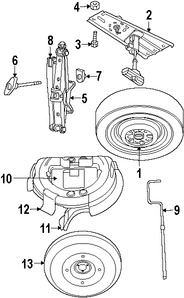 Foto de Llanta de Repuesto Original para Chrysler Town & Country Chrysler  Dodge Caravan Dodge Grand Caravan Marca CHRYSLER Nmero de Parte 4743334AA