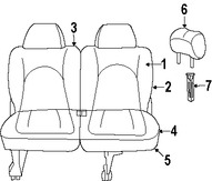 Foto de Bastidor de Asiento Original para Dodge Grand Caravan Dodge Caravan Chrysler Town & Country Marca CHRYSLER Nmero de Parte 5139375AB