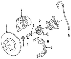 Foto de Conjunto de Cojinete de Rodamiento y Maza Original para Chrysler Dodge Plymouth Marca CHRYSLER Nmero de Parte 4340334