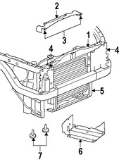 Foto de Barra sujecin soporte del radiador Original para Dodge Dakota Mitsubishi Raider Marca CHRYSLER Nmero de Parte 55359713AB