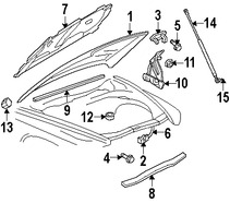 Foto de Soporte de Elevacin Puerta Trasera Original para Dodge Dakota Mitsubishi Raider Marca CHRYSLER Nmero de Parte 55359726AC