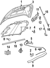 Foto de Cable Abre Capo Original para Dodge Dakota Mitsubishi Raider Marca CHRYSLER Nmero de Parte 55359715AC