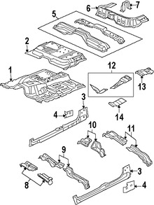 Foto de Bandeja de Piso Original para Dodge Dakota 2008 2009 2010 Mitsubishi Raider 2009 Marca CHRYSLER Nmero de Parte 55112629AA