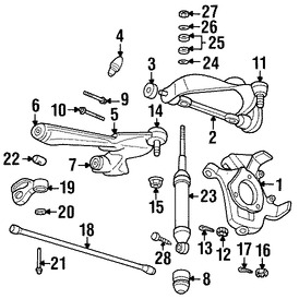 Foto de Defensa del Brazo de Control de Suspensin Original para Dodge Dakota Dodge Durango Marca CHRYSLER Nmero de Parte 52038781