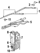 Foto de Boquilla del Limpiaparabrisas Original para Dodge Durango Chrysler Marca CHRYSLER Nmero de Parte 55077460AA