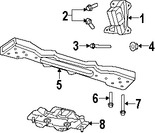 Foto de Montura De Transmisin Manual Original para Jeep Liberty 2006 2007 2008 Dodge Nitro 2007 Marca CHRYSLER Nmero de Parte 52129033AD