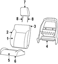 Foto de Guia de Reposacabezas Original para Jeep Wrangler Jeep Grand Cherokee Jeep Commander Dodge Nitro Marca CHRYSLER Nmero de Parte 1DS911J3AA