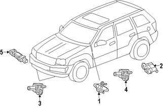 Foto de Sensor de impacto del Air Bag Original para Jeep Dodge Chrysler Marca CHRYSLER Nmero de Parte 56054085AA