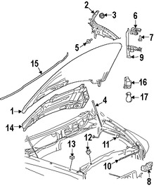 Foto de Cable Abre Capo Original para Dodge Ram 2500 Dodge Ram 3500 Dodge Ram 1500 Marca CHRYSLER Nmero de Parte 55364471AA