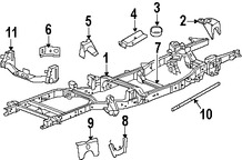 Foto de Percha de Hoja de Muelle Original para Dodge Ram 2500 Dodge Ram 1500 Dodge Ram 3500 Marca CHRYSLER Nmero de Parte 52121713AA