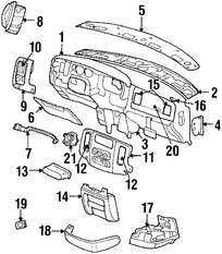 Foto de Interruptor para deshabilitar Air Bag lado Pasajero Original para Dodge Ram 2500 Dodge Ram 3500 Dodge Ram 1500 Dodge Dakota Marca CHRYSLER Nmero de Parte 56045496AA