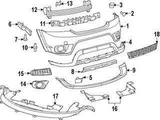 Foto de Riel de soporte de cubierta de parachoques Original para Dodge Journey Marca CHRYSLER Nmero de Parte 5178410AD