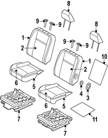 Foto de Almohadilla Calentadora de Asiento Original para Dodge Ram 1500 2007 2008 Marca CHRYSLER Nmero de Parte 4610077AA