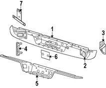 Foto de Soporte de la placa Original para Dodge Ram 1500 2006 2007 2008 Marca CHRYSLER Nmero de Parte 55077810AA