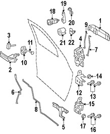 Foto de Clip del Botn de Puerta Original para Dodge Durango Dodge Ram 1500 Dodge Ram 2500 Dodge Ram 3500 Marca CHRYSLER Nmero de Parte 5071063AA