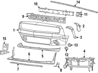 Foto de Cubierta del parachoques Original para Dodge Challenger 2015 2016 2017 Marca CHRYSLER Nmero de Parte 68258731AC