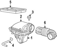 Foto de Caja del Filtro de Aire Original para Dodge Challenger Dodge Charger   Chrysler 300 Marca CHRYSLER Nmero de Parte 5038441AE