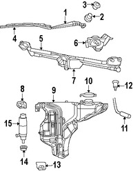 Foto de Brazo de Limpiaparabrisas Original para Dodge Challenger Marca CHRYSLER Nmero de Parte 68044160AB