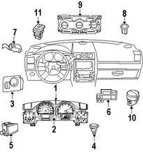 Foto de Interruptor de Calefaccin del Asiento Original para Jeep Grand Cherokee Dodge Challenger Dodge Ram 1500 Marca CHRYSLER Nmero de Parte 4602970AA