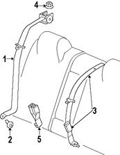 Foto de Receptaculo del Cinturon de Seguridad Original para Dodge Challenger 2015 2016 2017 Marca CHRYSLER Nmero de Parte 1BY491X9AC