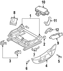 Foto de Interruptor Asiento Elctrico Original para Jeep Liberty Dodge Challenger Marca CHRYSLER Nmero de Parte 4602791AB