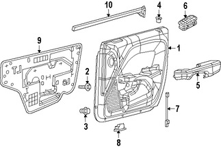 Foto de Protector contra Intemperie Cristal de Puerta Original para Dodge Challenger 2015 2016 2017 Marca CHRYSLER Nmero de Parte 5056274AB