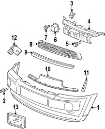 Foto de Extensin del parachoques Original para Jeep Grand Cherokee 2006 2007 Marca CHRYSLER Nmero de Parte 5030266AC