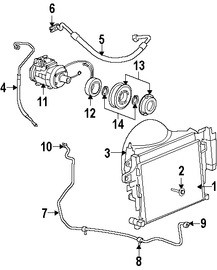 Foto de Manguera de succin Refrigerante Aire Acondicionad Original para Jeep Grand Cherokee 2005 2006 2007 Jeep Commander 2006 2007 Marca CHRYSLER Nmero de Parte 55116667AG