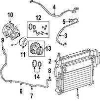 Foto de Manguera de succin Refrigerante Aire Acondicionad Original para Jeep Grand Cherokee Jeep Commander Marca CHRYSLER Nmero de Parte 55116718AH