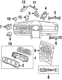 Foto de Panel de Instrumentos Original para Jeep Grand Cherokee 2007 Jeep Commander 2007 Marca CHRYSLER Nmero de Parte 5172329AD