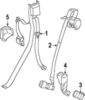 Foto de Receptaculo del Cinturon de Seguridad Original para Jeep Grand Cherokee 2005 2006 2007 Marca CHRYSLER Nmero de Parte 5HP171D5AB